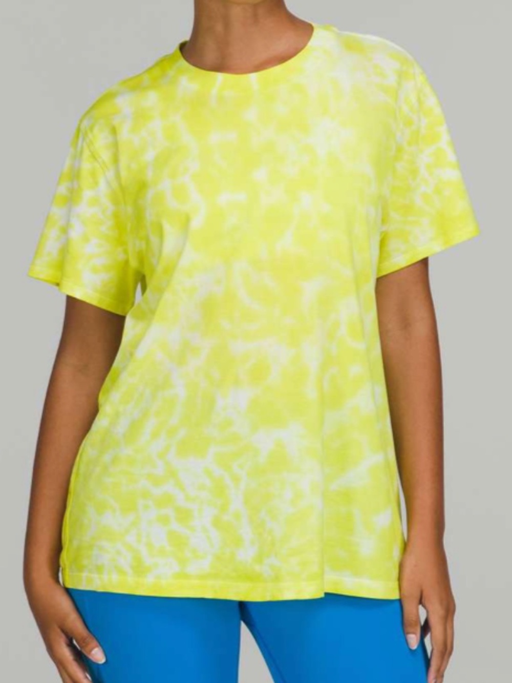 NWT Lululemon All Yours Tee * Tie Dye Marmoleado Tie Dye Highlight Yellow Size 4